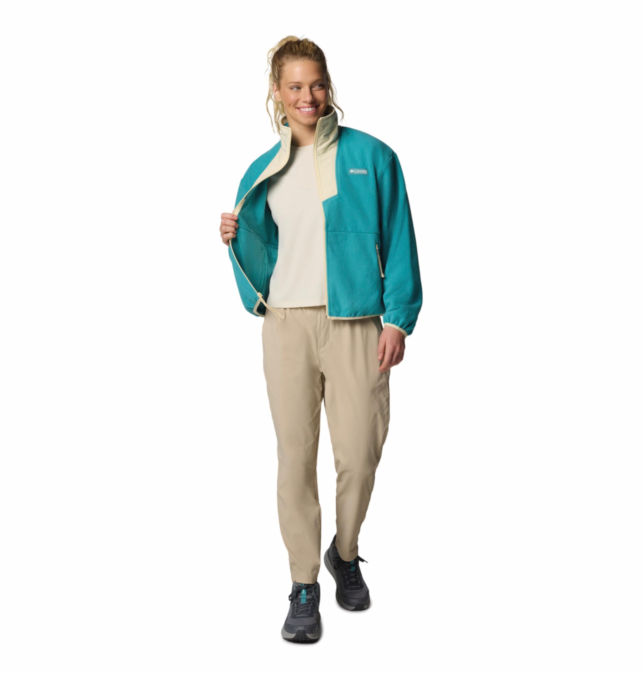 Columbia Women Green Sequoia Grove Full Zip Fleece Jacket, L 4