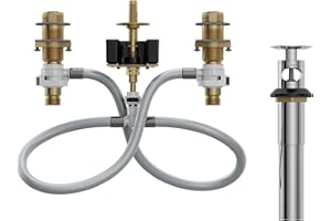 Moen Widespread Bathroom Sink Faucet Rough In Water Valve with Drain Assembly, 9000