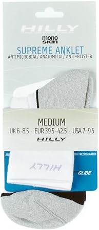 hilly mono skin supreme anklet running socks
