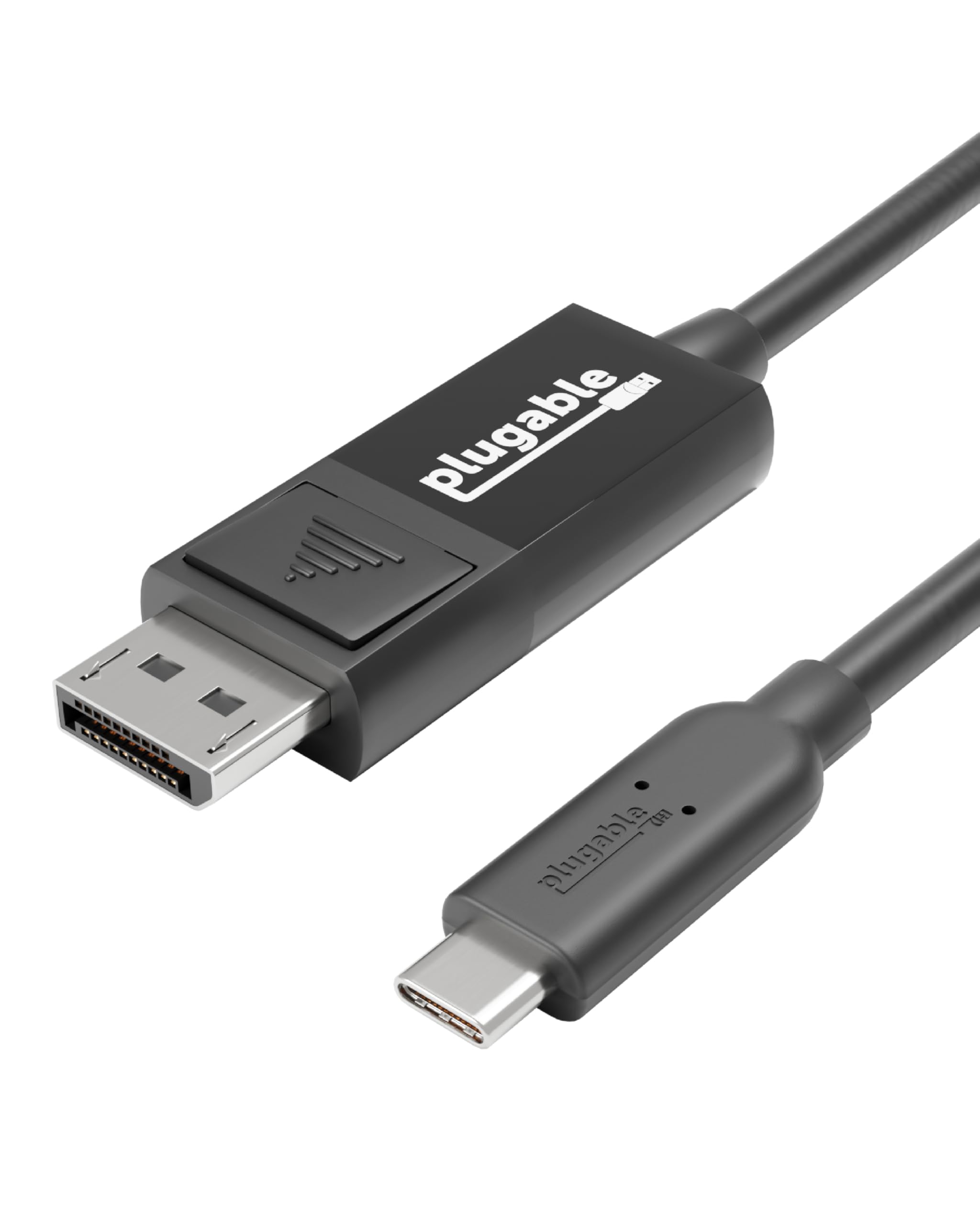 Plugable USB C to DisplayPort Bi Directional Cable 6 feet (1.8m), Up to 4K at 60Hz, USB C DisplayPort Cable - Compatible with Thunderbolt and USB-C - Driverless