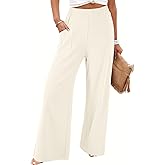 EVALESS Womens Baggy Wide Leg Pants Casual Elastic Waisted Palazzo Harem Pant with Pockets