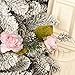 KI Store Christmas Poinsettia Flower Ornaments Pink Rose Pack of 6 for Christmas Tree Decorations Artificial Flower Picks Spray for Xmas Tree Wedding Centerpiece
