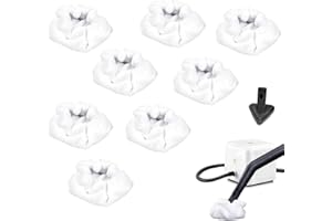 BEILAN Pads Fit for Dupray Handheld Steam Cleaner: Small Bonnets Compatible with Dupray Triangular Brush Tool - Washable and Reusable Handheld Steamer Cloth Accessories (8 Packs)
