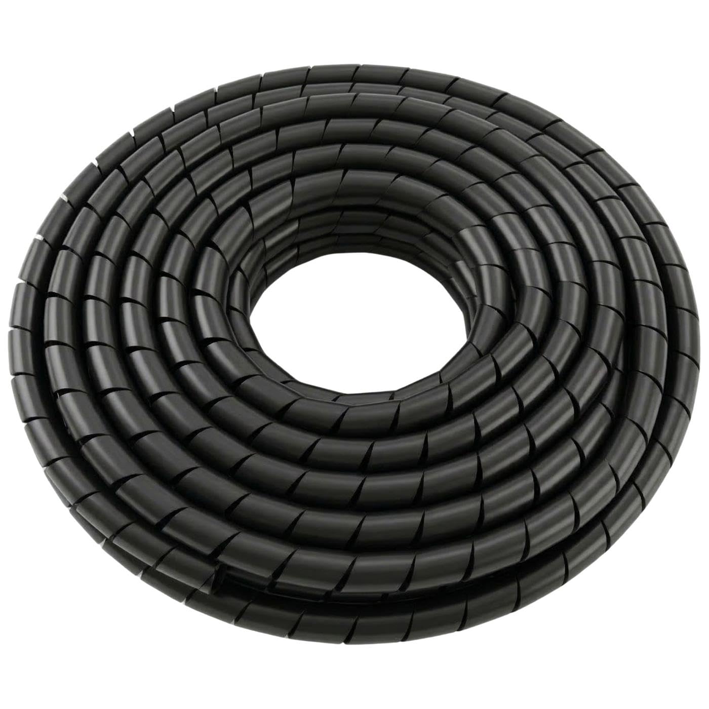 10m Spiral Tape 15mm (12-75mm) Cable Conduit Black Flexible Tubing Protection