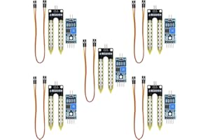 KeeYees 5 Pcs High Sensitivity Soil Moisture Sensor Module with Female to Female Jump Wires, Sensor Module Watering System Ma