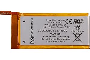 M MCMCONCEPTS MCMConcepts Replacement Battery for Apple iPod Nano 4th Generation 4GB 8GB 16GB A1285