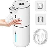 OHIFAST Automatic Foaming Soap Dispenser Touchless, USB Rechargeable Smart Hand Soap Dispenser, 6-Level Adjustable, 12.8oz/38