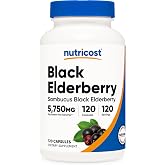Nutricost Elderberry Capsules 575mg (120 Capsules) Black Elderberry | Vegetarian, Gluten Free and GMO-Free Supplement