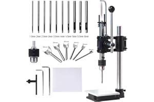 Goyappin Leather Press Machine Leather Hole Punch Tool for DIY Leather Craft Punching Holes Cutting, Forming Pressing, Install Rivets and Snap Buttons, Belt Hole Puncher for Leather
