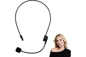 VOIIAKE Fake Microphone Headset Prop, Rockstar Singer Mic Headphones Costume Cosplay Accessories for Adults Men Women, Halloween Rock Star Music Concert Party Outfit Black