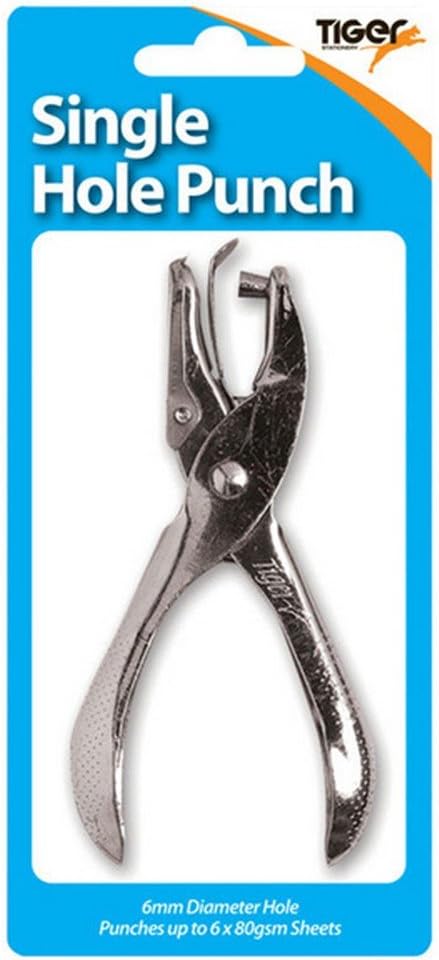 Tiger 6mm Single Hole Paper Punch metal