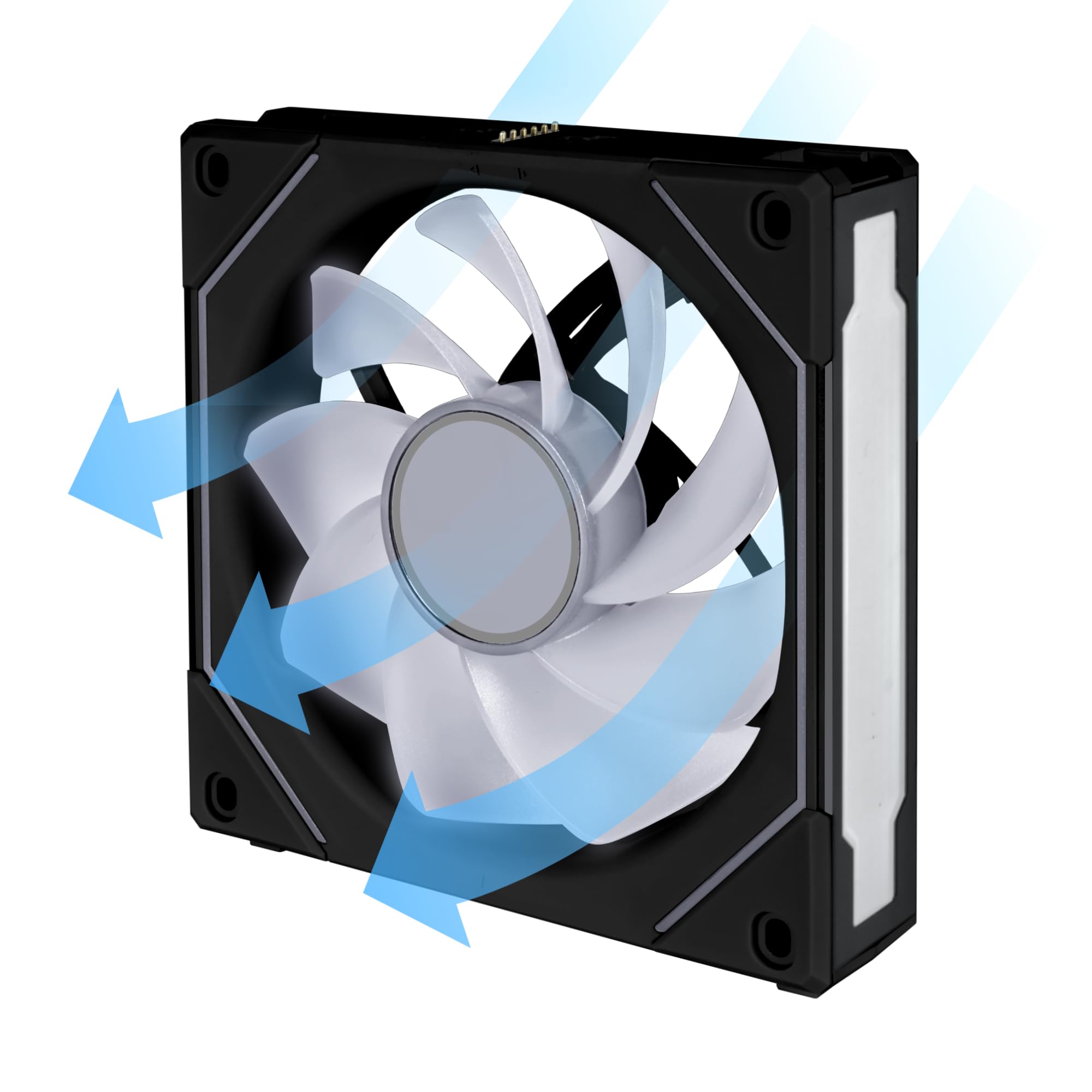Lian Li UNI Fan SL-Infinity 120 Reverse Blade-Single Pack-ARGB Fan (Non-Wireless) -Daisy-Chain Design-Infinity Mirror-Cable Management-Customizable Lighting Effects-Black-(UF-RSLIN120-1B)