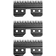 3pcs Black Fast Feed Ceramic Blades Replacement Blades for Oster Fast Feed Clipper A5 Grooming Clippers Movable Blade