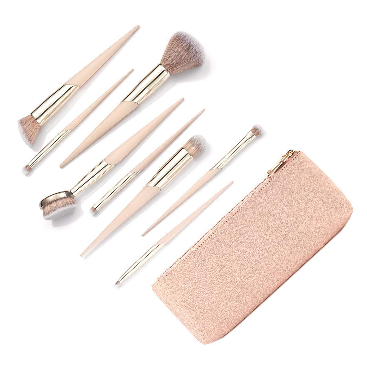 Beauty Professional 8 Cosmetic Makeup Brushes and Brush Case