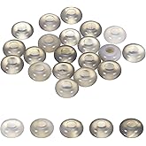 uxcell 20 Pcs Large Hole Stone Beads Charm, 10mm Gemstone Beads Macrame Natural Rondelle Loose Crystal Bead for DIY Jewelry Making Keychain Bracelet Necklace, Gray Agate