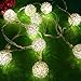 Twinkle Star Metal Ball String Lights, 3 Pack 10 LED Warm White String Lights Battery Operated for Indoor, Bedroom, Wedding Party, Christmas Holiday Ornament (Green, Gold, Silver)