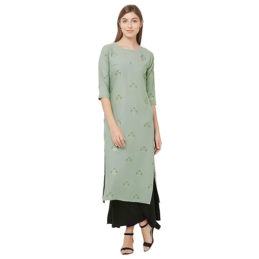 Womens Crepe Straight Kurta