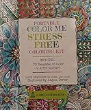 Hardcover Portable Color Me Stress-Free Coloring Kit Book