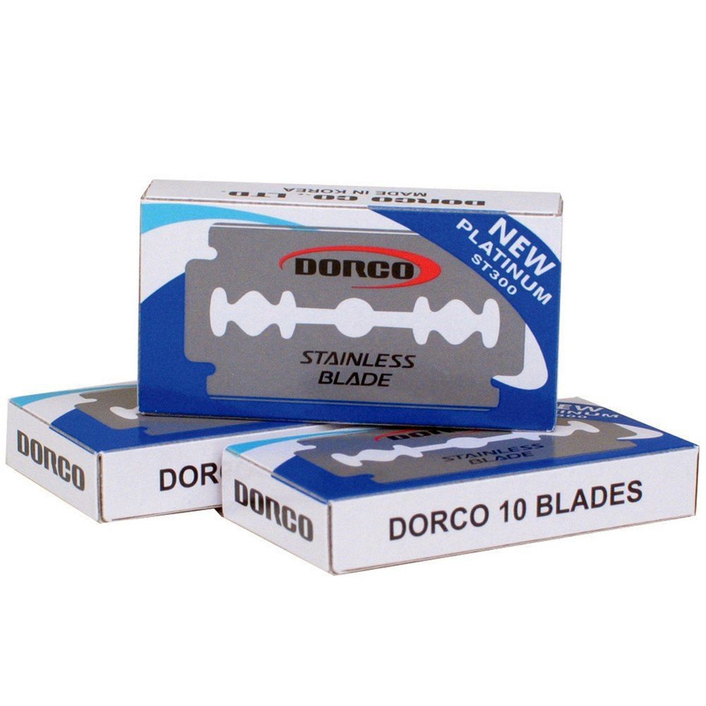 Dorco ST300 Stainless Steel Double Edge Razor Blades 100 pcs