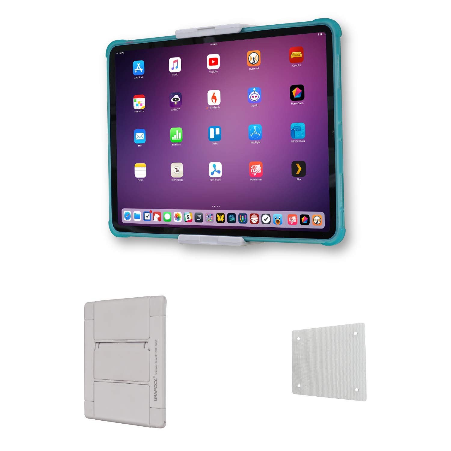 WANPOOL Phones Wall Mount, Wall Mount for Phones & Tablets, fits on Smooth and Rough Surfaces (White)