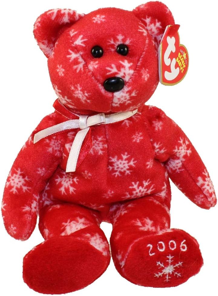 red beanie baby bear