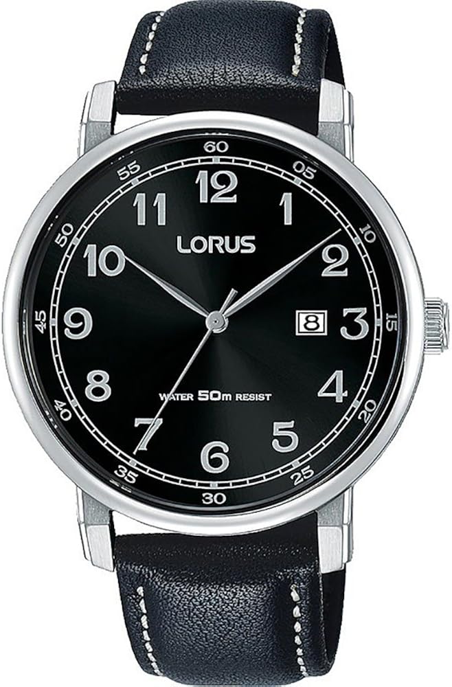 Lorus Herren-Uhren Analog Quarz 32018573, Argenté, Bracelet