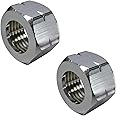 Rocky Mountain Goods 1/2" IPS Faucet Coupling Nut - Brass Plated with Chrome - Pack of 2