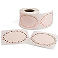 MONEST Waterproof & Oil Resistant Jar & Lid Stickers - Pantry/Canning, Spice & Bottle Labels (Rose Gold Flower 2x3)