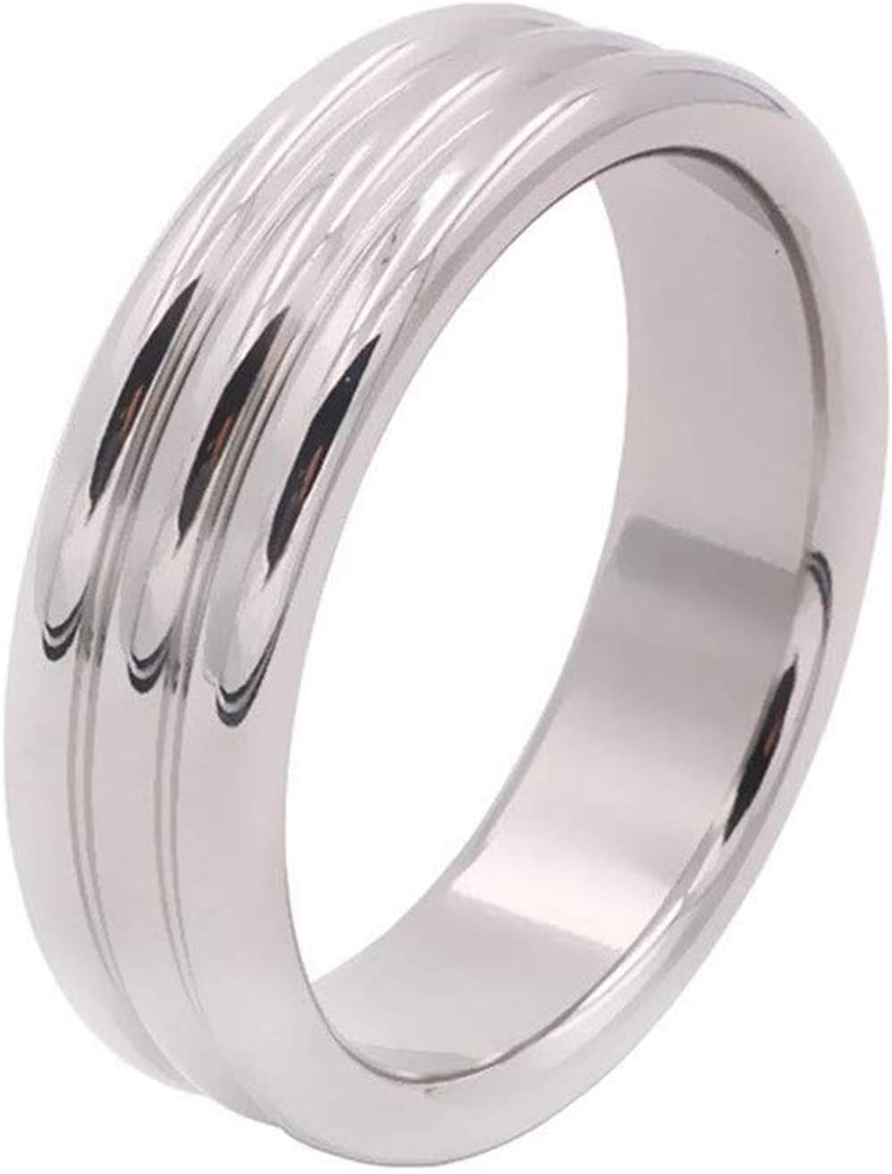 Comboo Men's Metal Thickened Ring Toy Trainer - Delayed Liquid Locking Thin Ring(B)