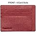 Genuine Leather RFID Credit Card Holders – Slim Credit Card Holder RFID Blocking For Men and Women Can Hold Up To 8 Debit Credit Card Slots - Thin Leather RFID Credit Card Holder Wallet Case (Red)