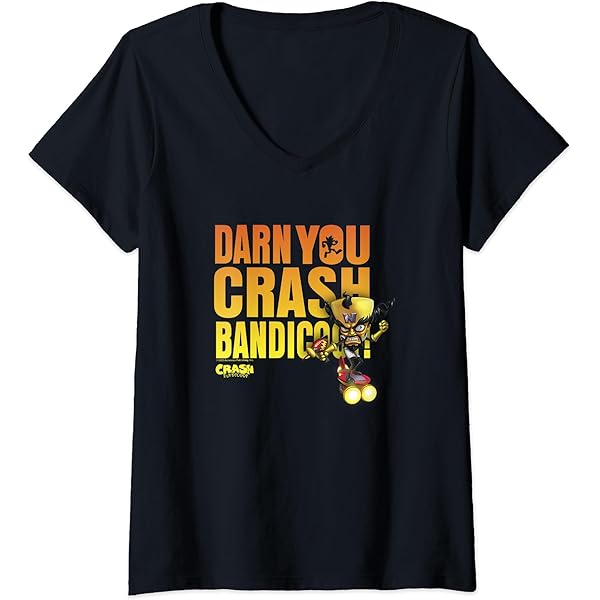 CRASH BANDICOOT TEE / 白い Crash Bandicoot Distressed White - Officially Licensed T