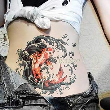 3pcs étanche Tatouage Temporaire Autocollant Pivoine Fleur