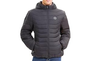 Heated Jackets for Men, Mens Heated Jacket with 15 Heating Zones, Heated Coat with Detachable Hood(Black,L)