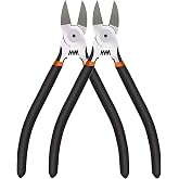 BOENFU Wire Snips Floral Wire Cutter Jewelry Wire Snippers 2 Pack Flush Cut Pliers Side Cutters Metal Cutting Tool for Crafting, Floral, Artificial Flowers, Chicken Wire, Electrical, 6 Inches