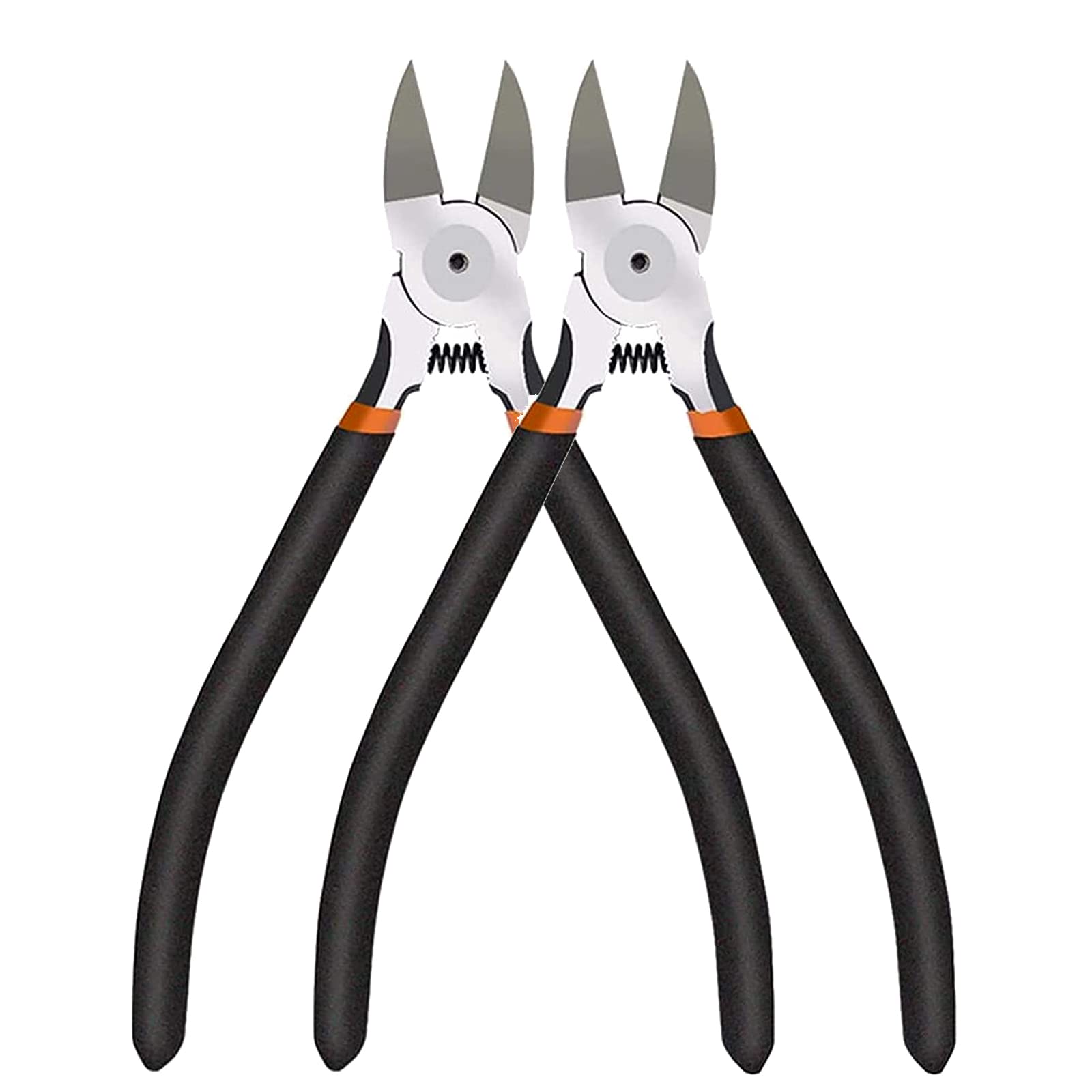 BOENFU Wire Cutters 2 Pack Flush Cutters 6 Inch Precision Side Cutter Ultra Sharp Small Wire Cutters Clippers for Crafting, Floral, Artificial Flowers, Chicken Wire, Electrical