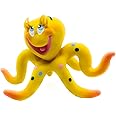 Small Octopus Squeaky Dog Toy Natural Rubber (Latex) Lead-Free Chemical-Free Handpainted Soft Squeaky Puppy Toy Small Breeds