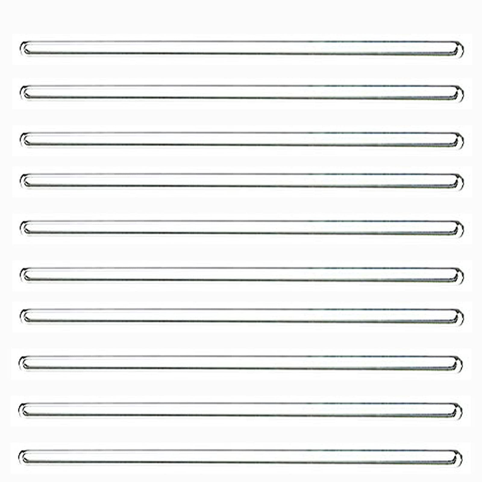 12 Inch 30cm Glass Stirring Rod 10 Pcs Lab Stirring Rods Glass Reusable Mixing Sticks Borosilicate Solid Stirrer Rods With Both Ends for Hot Cold Drinks Chemistry Kitchen