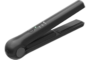 LYFDUW Cordless Hair Straightener Portable Travel Rechargeable Flat Iron, Fast Heating, Adjustable Temperature for Professional Straightening & Curling – Portable and Travel-Friendly (Black)