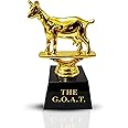 Vaulted Skulls & Co Goat Trophy | Greatest of All Time Trophy (G.O.A.T) | G.O.A.T Trophy | Sports Team Trophies | Funny Office Trophy | Gold/Black