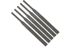 5-Piece Pneumatic File Set 5×140mm Air Tool Accessories Steel Deburring Files For Glass Metal Wood Carving Jewelry Making (Fl