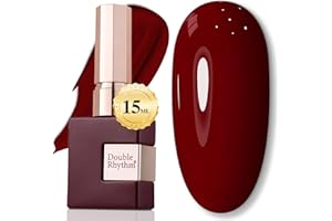 Double Rhythm 15ML Gel Nail Polish Pure Sheer Same Color Same Bottle Soak Off Gel Polish Art Manicure Salon DIY at Home for Women (Burgundy-A1129)