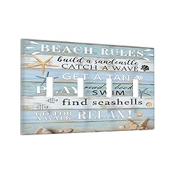 Xuejiaku Decorative Switch Plate Covers Beach Rules