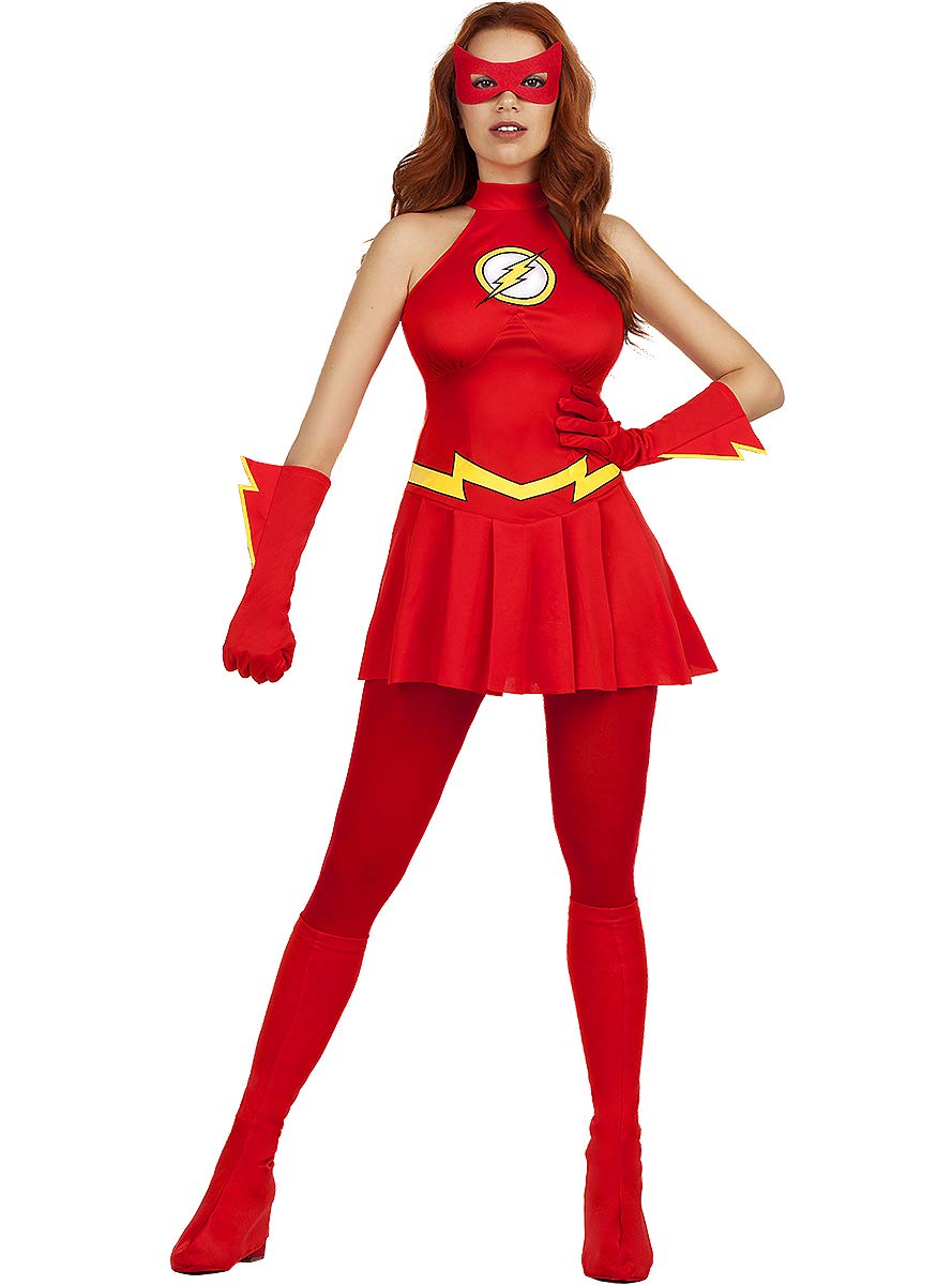 Funidelia | Flash costume 100% OFFICIAL for woman size L Superheroes, DC Comics, Justice League, costume accessory - Fun costumes for your parties