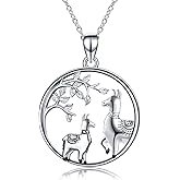 ONEFINITY Llama Alpaca Gifts 925 Sterling Silver Llama Necklace Crystal Alpaca Pendant Jewelry for Women Mom Girls Gifts