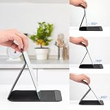OWLKELA Portable Folding Mirror 16x11cm Black PU Leather Travel Vanity view 3