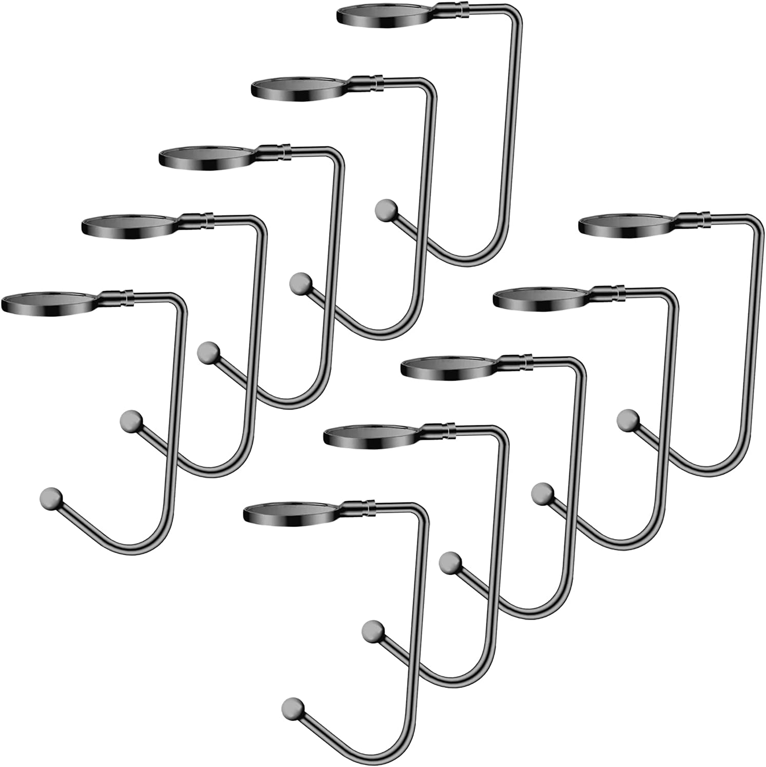 Ornament Hooks - Tanlee Christmas Stocking Holders Christmas Stockings Hooks Hanger Clip Non-Slip Safety Fireplace Hooks Mantel Hooks for Christmas Party Decoration (Black, 10)