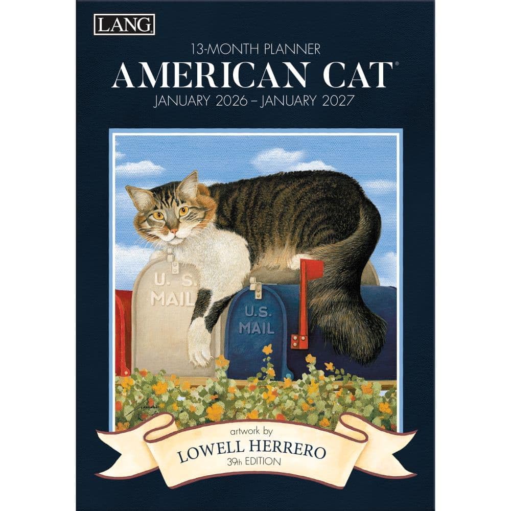 Photo 1 of Lang Companies, American Cat 2026 Monthly Planner, 7'' X 7'', 12-Month Calendar with Case Binding
