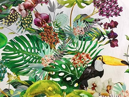 Homebuy Tropical Toucan Bird Garden Fabric For Curtains