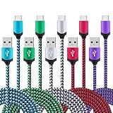 USB Type C Cable, 5 Pack 6ft FiveBox Fast USB Type C Phone Charger Cord for Samsung Galaxy S10 S10+ S9 S8 Plus Note 10 9 8, LG V20 G5 G6 V30, HTC, Huawei, Google Pixel 3a XL, Moto X4, Nexus 6P 5X, ZTE