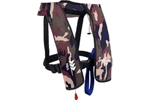 Suplvmc Adult Inflatable Life Jacket/Kayak Buoyancy Vest | Fishing Sailboat PFD Thin Weight Suitable for up to 330 pounds